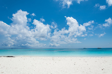 blue sky with sea and beach