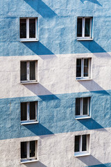 wall of urban house with windows