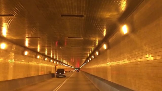 Driving inside the Fort Pitt Tunnel POV 60fps 3810