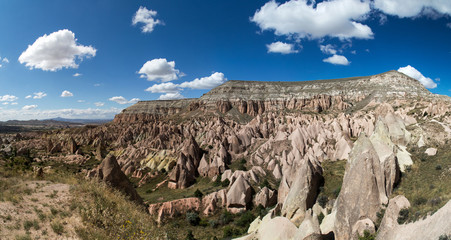 Panorama of rocks in cappadocia
