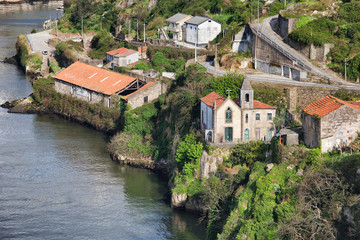 Fototapeta na wymiar Gaia Riverside in Portugal
