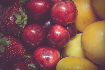 Retro Apricot Cherry and Strawberry
