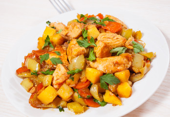 chicken fillet with vegetables