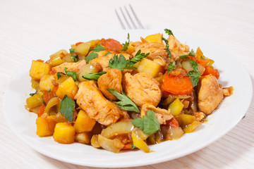 chicken fillet with vegetables