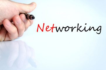 Networking text concept