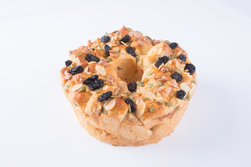bread. homemade healthy bread with nut & dried fruits