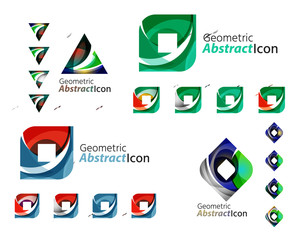Universal abstract geometric shapes - business emblems