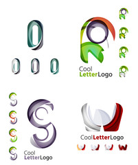 Letter business emblem collection