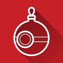 Christmas ball line icon