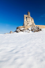 Zamek Mirów zimą