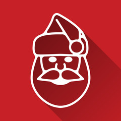 Christmas santa line icon