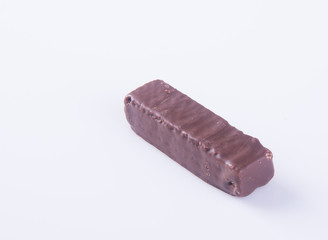 chocolate wafer. chocolate wafer on background