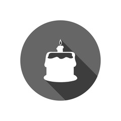 cake with long shadow