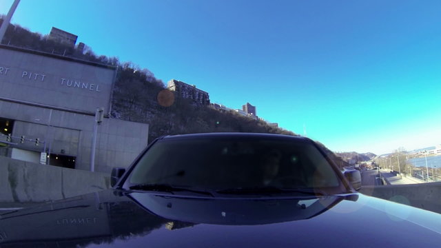 Pittsburgh Driving Fort Pitt Bridge 3908