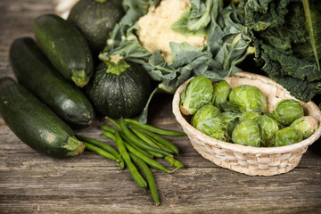 Assortment of green vegetables