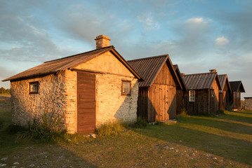 Obraz premium Fischerhütten auf Fårö, Schweden