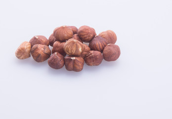 nuts. hazelnuts on the background