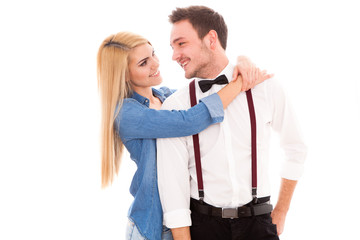 Young hipster couple