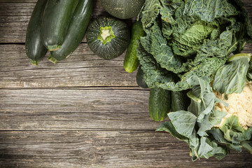 Assortment of green vegetables