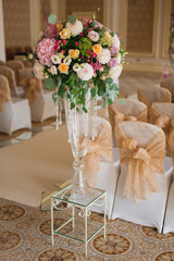 beautiful wedding set up inside