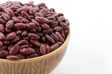 red beans on white background