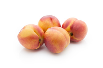 Peach on the white isolatd background.