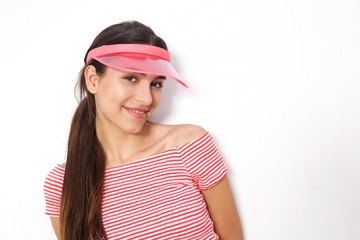 Fototapeta premium Beautiful young woman with long hair smiling