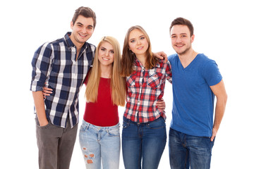 Obraz premium Group of happy young people