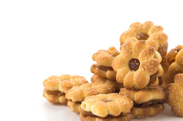 coconut biscuit with pineapple jam