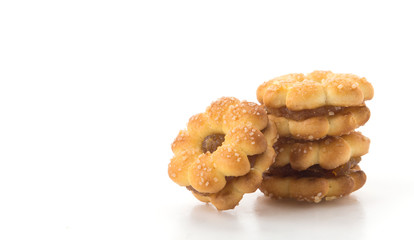 coconut biscuit with pineapple jam