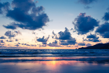 Beautiful twilight over the sea