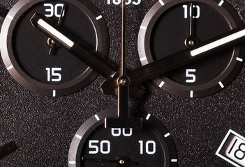 Closeup of luxury men watch chronograph