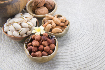 nuts. cashew nuts on the background