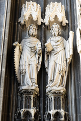 Architectural detail of The cathedral of Cologne, Germany, Europ