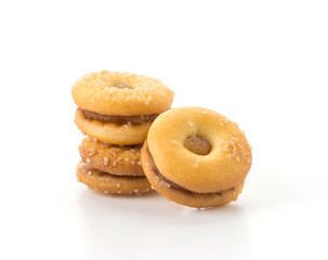 coconut biscuit with pineapple jam