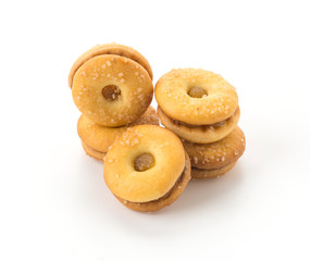 coconut biscuit with pineapple jam