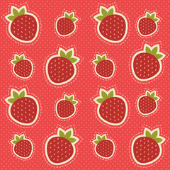 Background with strawberries