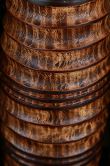 Handcrafted Coconut shell vase - Textures