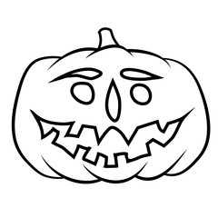 hand drawn jack-o-lantern