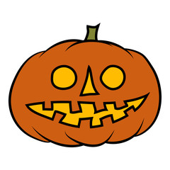 hand drawn jack-o-lantern