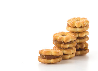 coconut biscuit with pineapple jam