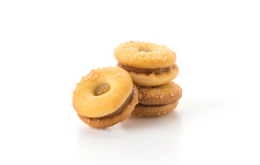 coconut biscuit with pineapple jam