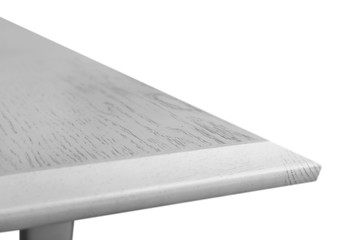 White wooden table on white background