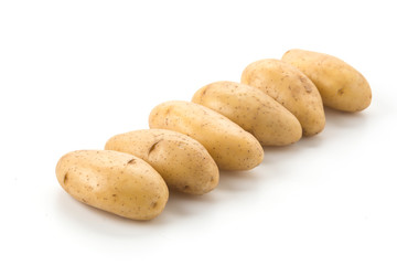Fototapeta na wymiar fresh potato on white background