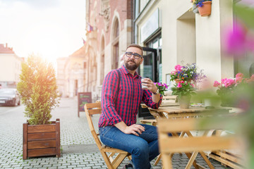 Morning outdoor coffee