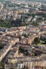 Fototapeta na wymiar Aerial view of Wroclaw city 