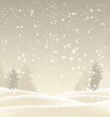 abstract winter background in sepia tone, illustration