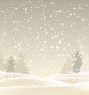 abstract winter background in sepia tone, illustration