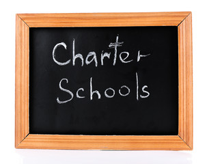 Obraz premium Charter Schools written on chalkboard