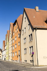 house facades in Rothenburg ob der Tauber, Germany
